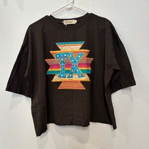 Southern Grace - Gray Top with Colorful TX Design